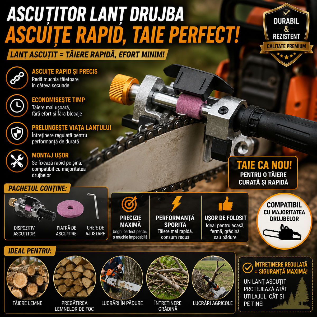 Set De Freze Diamantate Pentru Lanț ChainSharp™