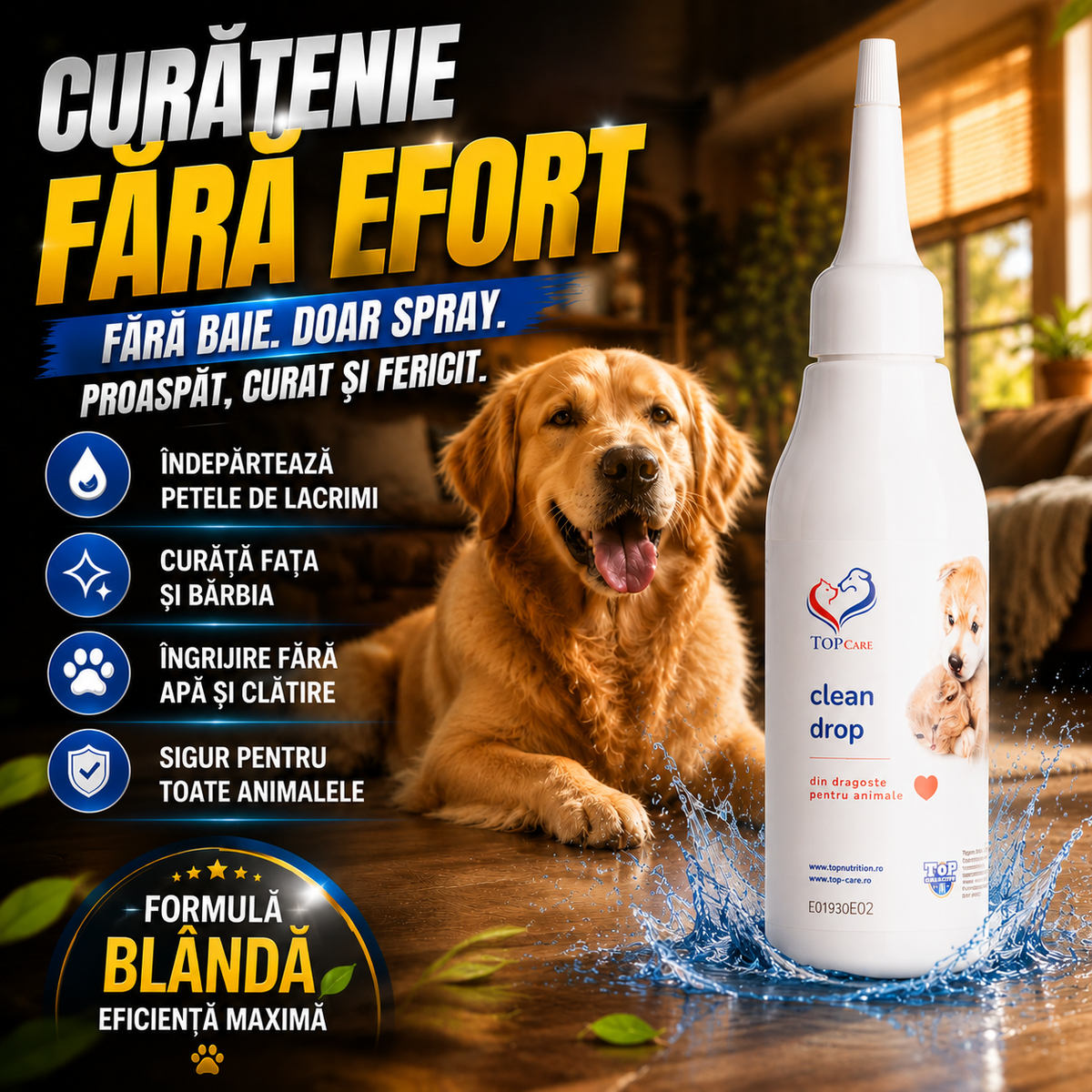 Spray Pentru Ochii Câinilor PureEyes™