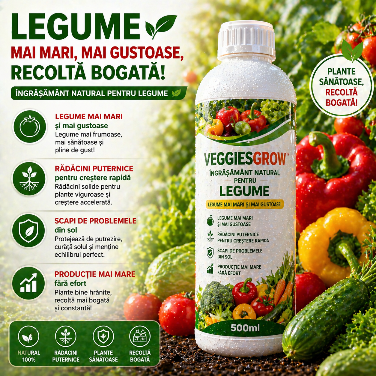 Îngrășământ Natural Pentru Legume- VeggiesGrow ™
