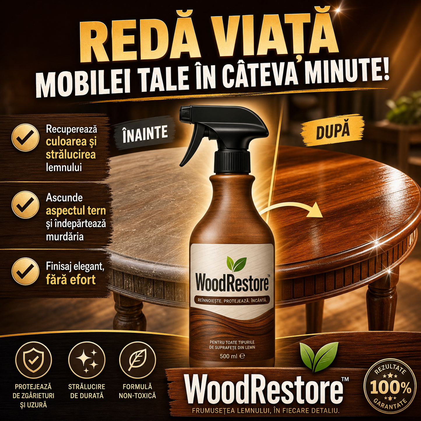 Spray Pentru Restaurarea Lemnului – WoodRestore™