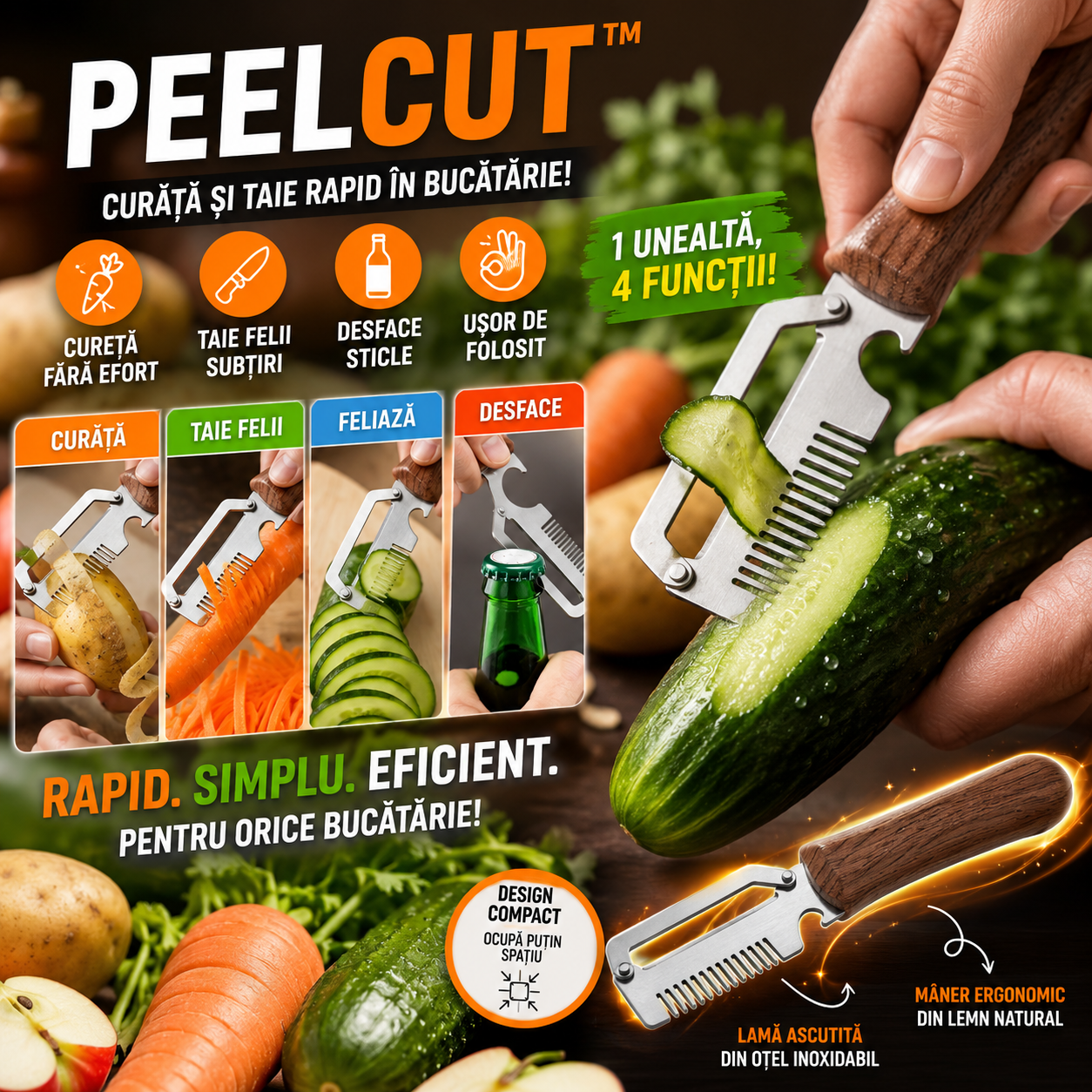Curăță Și Taie Rapid În Bucătărie – PeelCut