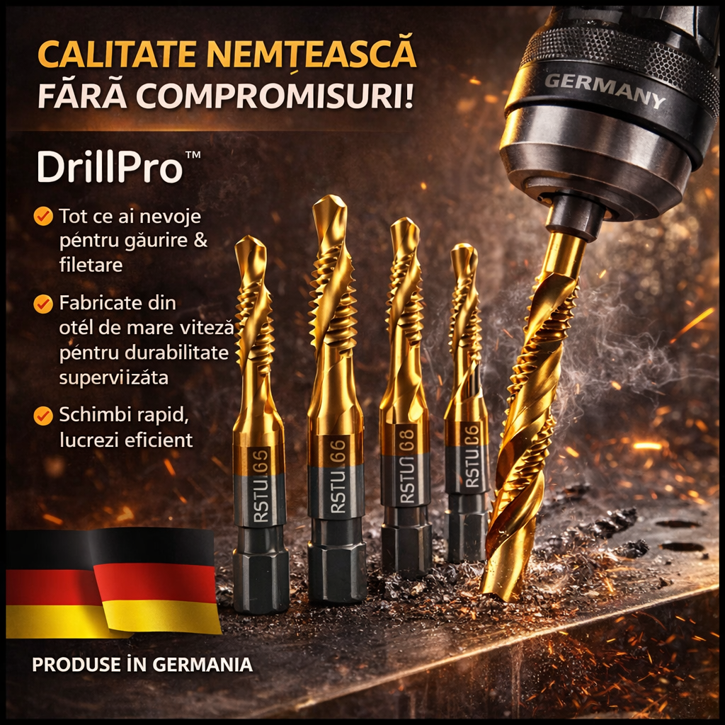 Set 6 Burghie Profesionale Germane- DrillPro™