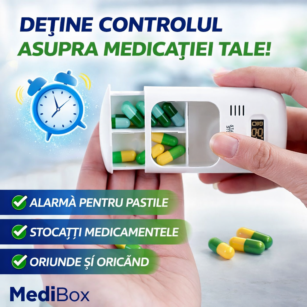 Cutie Medicamente Cu Alarmă- MediBox™