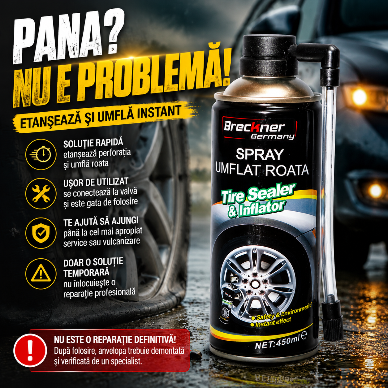 Spray De Urgență Pentru Roată RoadHelp™