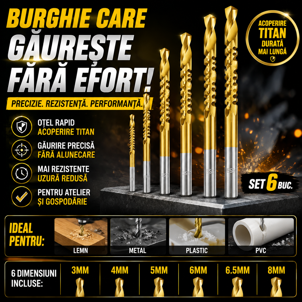Set Burghie Spiralate DrillForce™