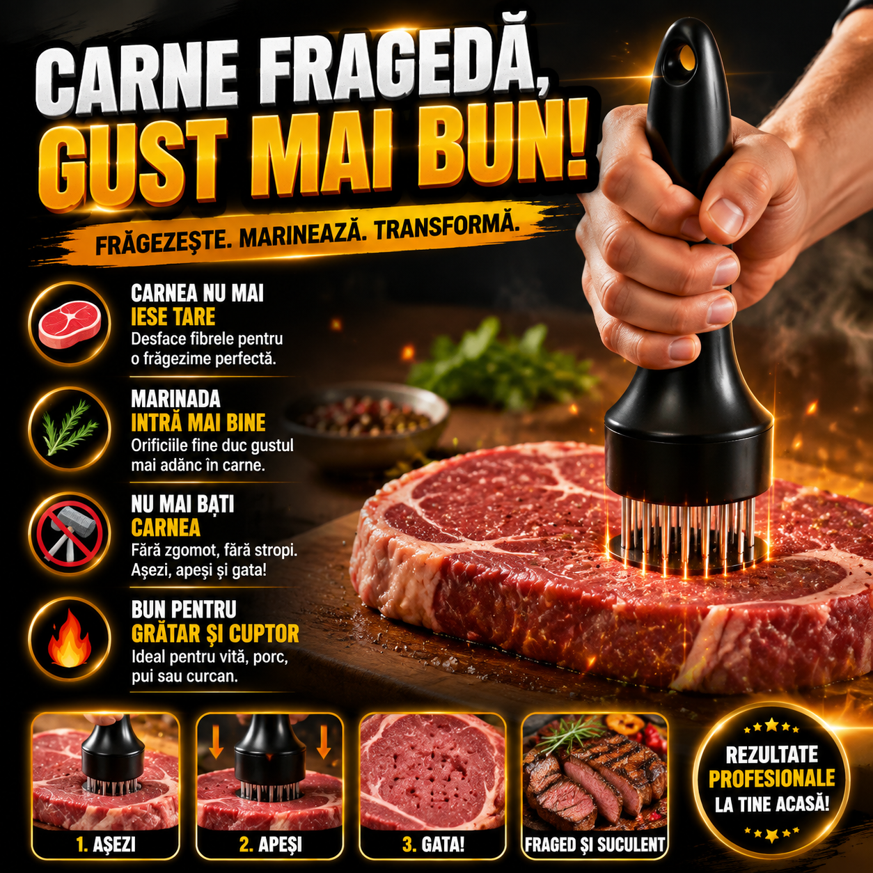 Dispozitiv Pentru Frăgezirea Cărnii MeatTender™