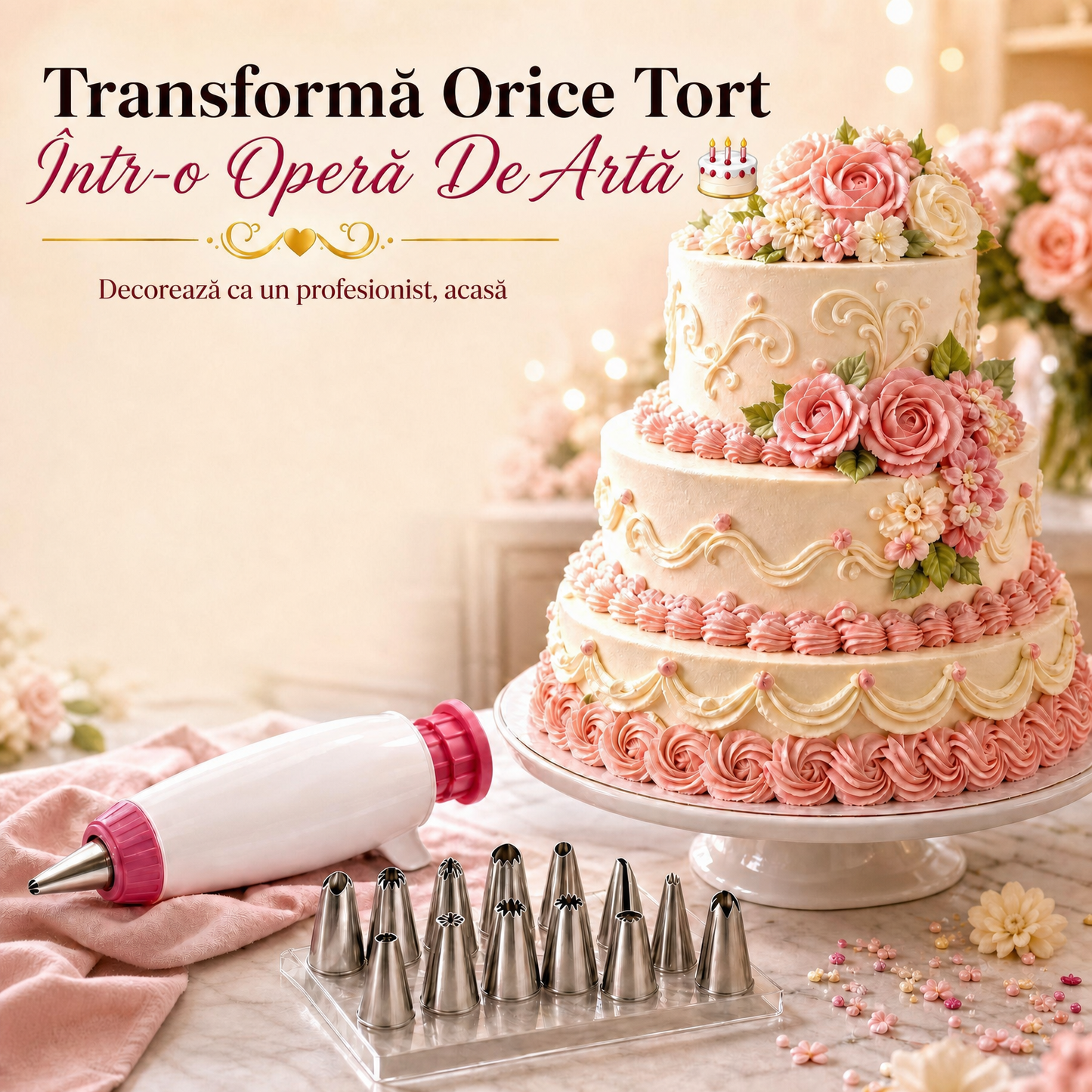 Kit Decorare Torturi și Prăjituri CakeMaster™