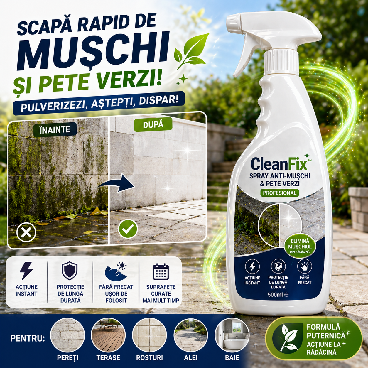 Spray Anti-Mușchi  Profesional- CleanFix™