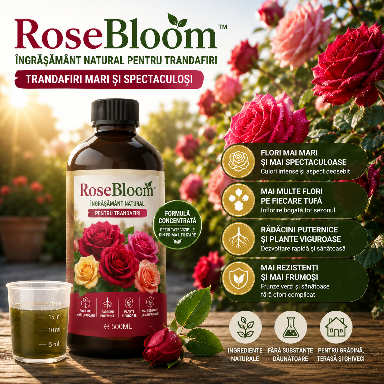 Îngrășământ Natural Pentru Trandafiri – RoseBloom™
