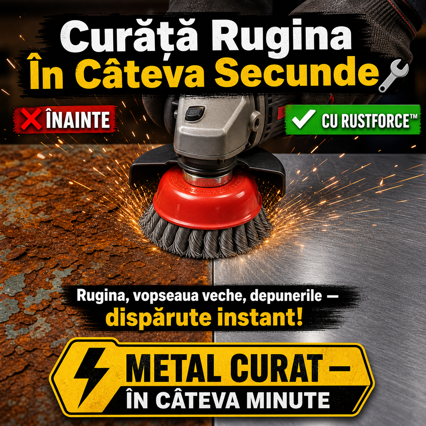 Perie Profesională Din Sârmă Pentru Flex – RustForce™