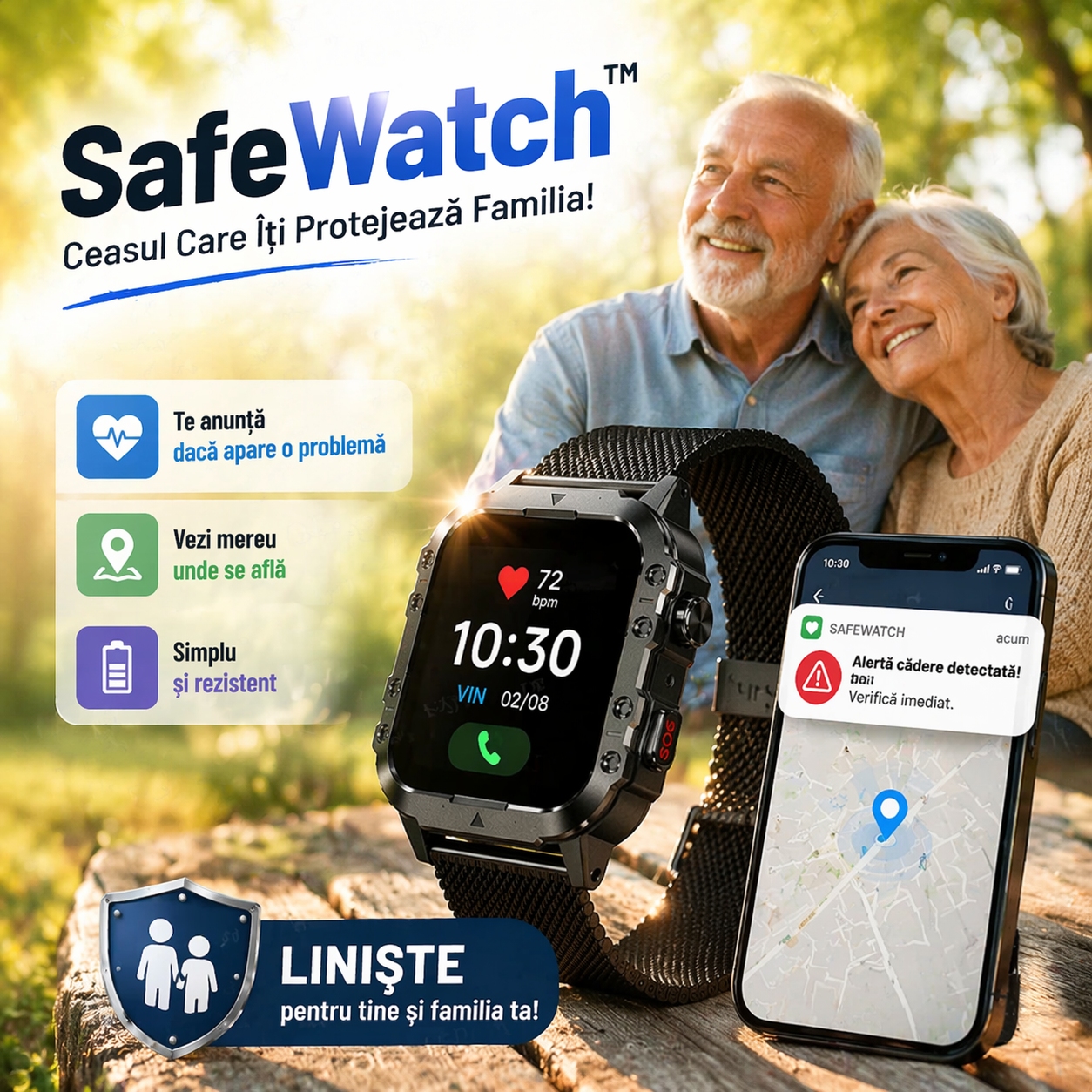 Ceasul Care Îți Protejează Familia- SafeWatch™